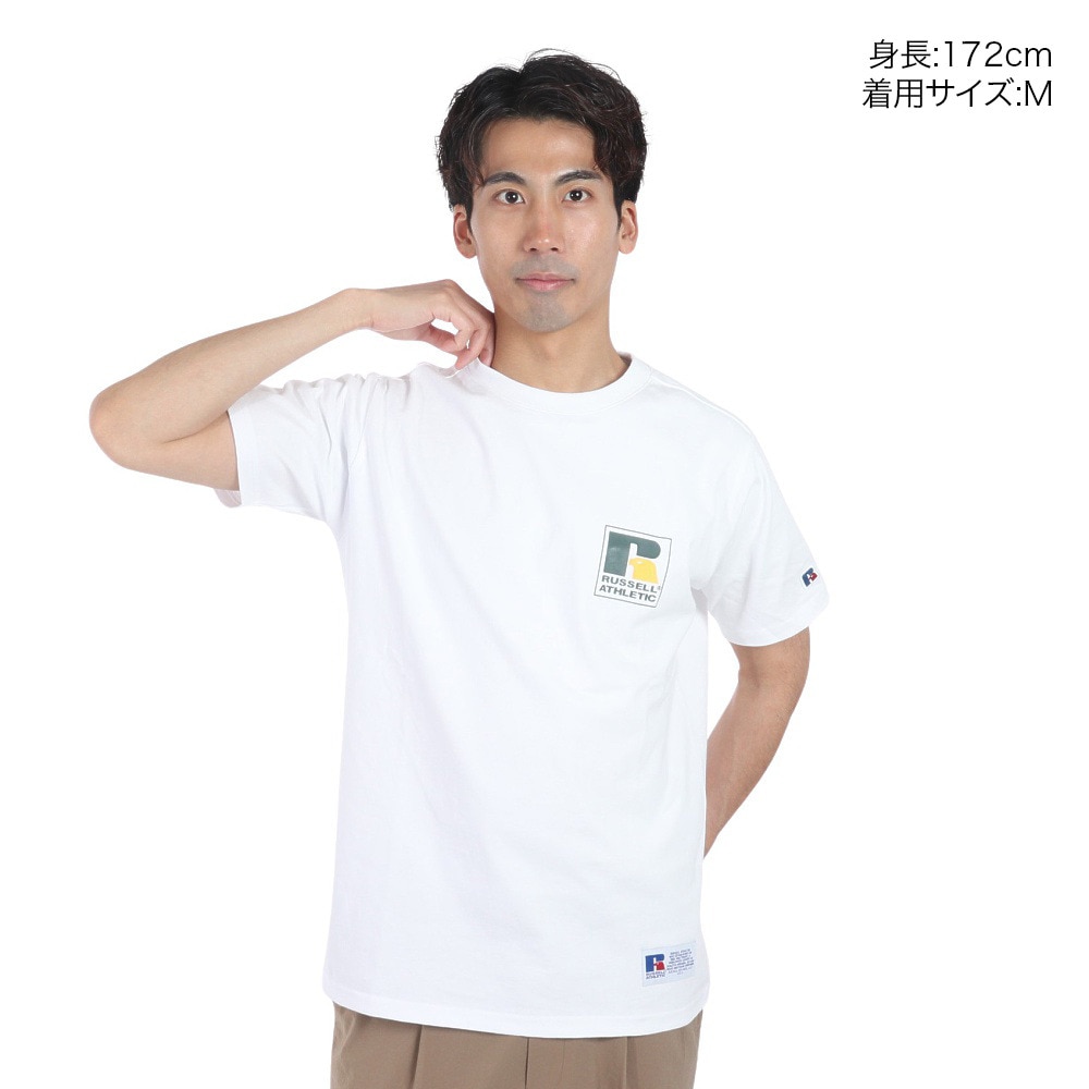 ラッセル（RUSSELL）（メンズ）16/-OE ワンポイント ロゴ 半袖Tシャツ RBM24S0013 WHT