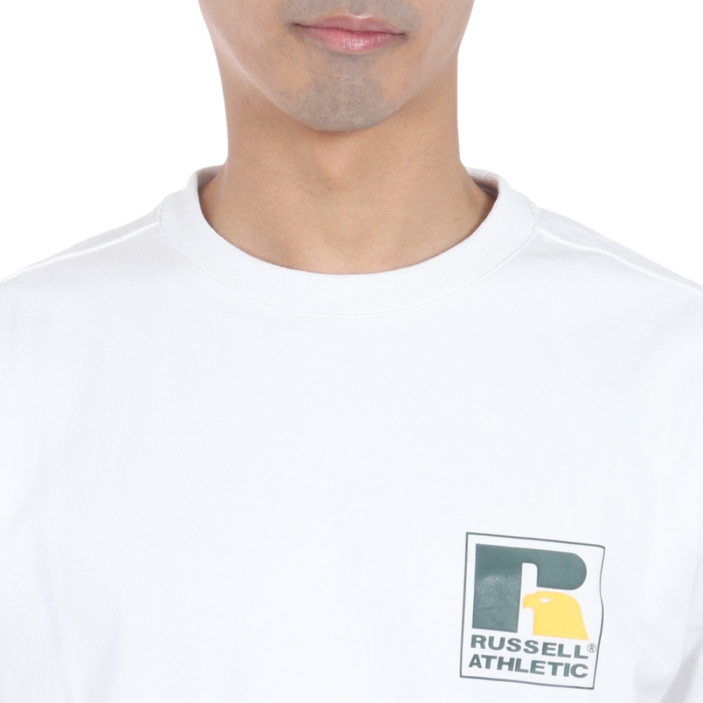 ラッセル（RUSSELL）（メンズ）16/-OE ワンポイント ロゴ 半袖Tシャツ RBM24S0013 WHT