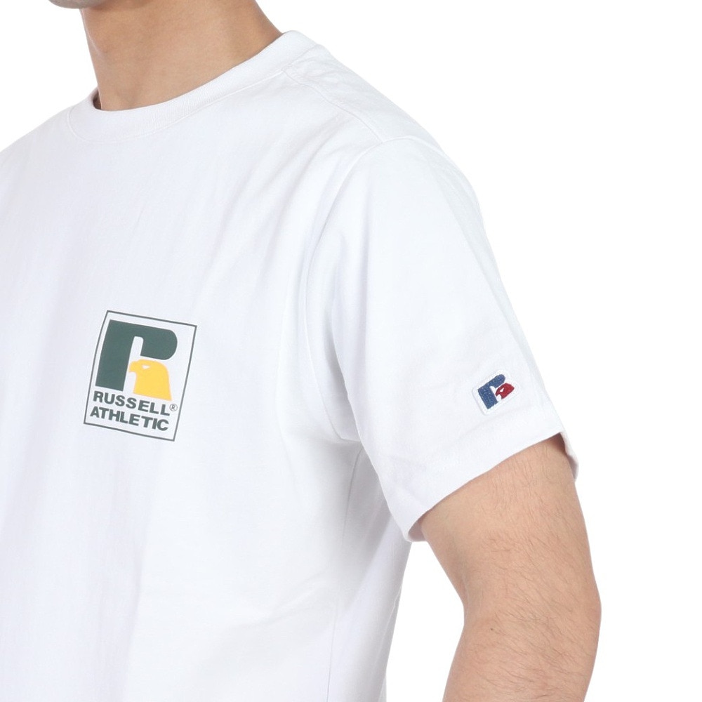 ラッセル（RUSSELL）（メンズ）16/-OE ワンポイント ロゴ 半袖Tシャツ RBM24S0013 WHT