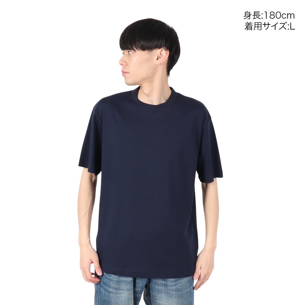 ジム（gim）（メンズ）スムーススロープネック 半袖Tシャツ 24238510-705