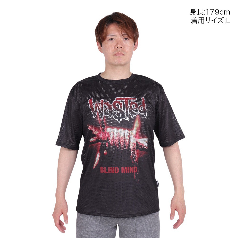 WASTED PARIS（WASTED PARIS）（メンズ、レディース）Blind メッシュ クルーネック Tシャツ 2411-07213-00304