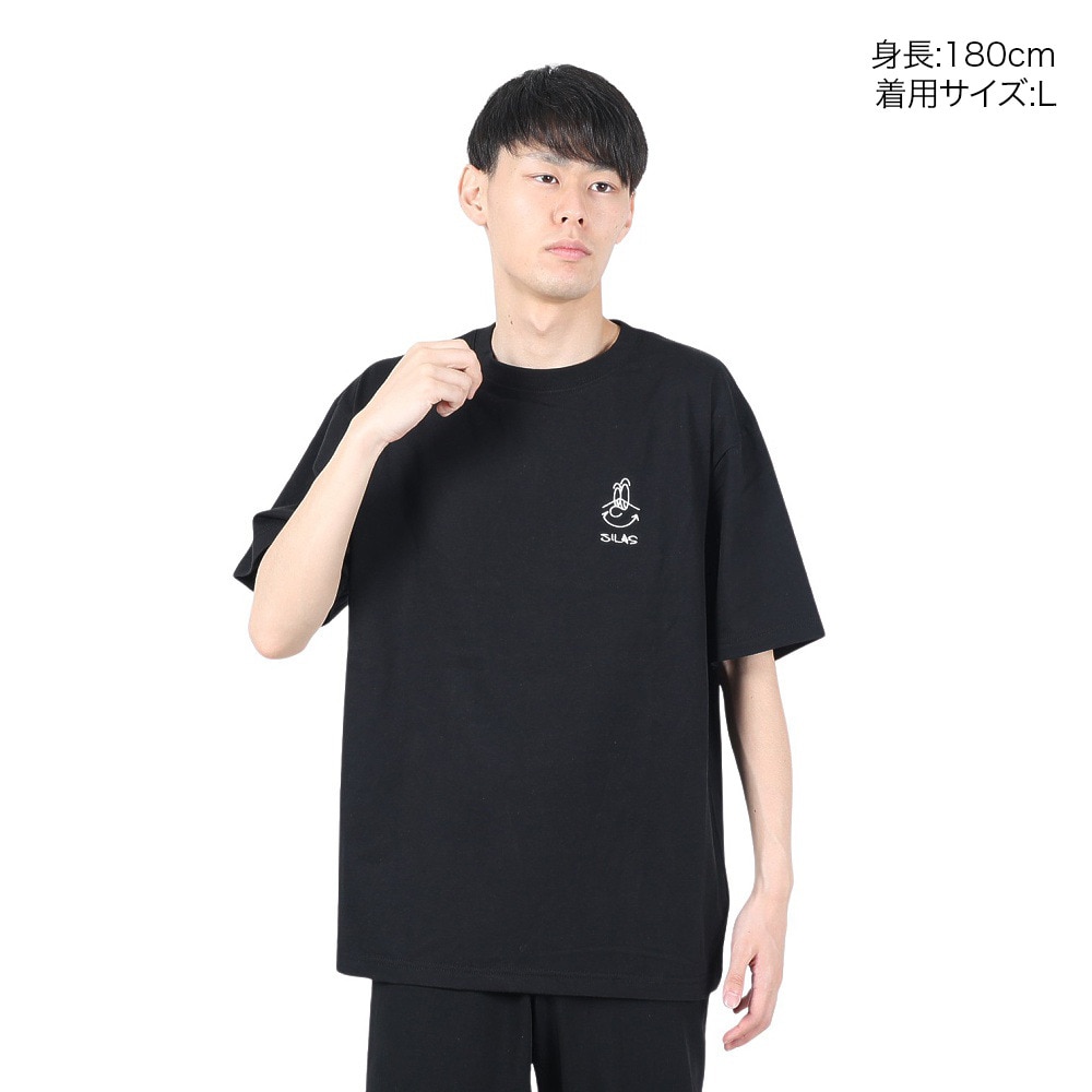 サイラス（SILAS）（メンズ）SILAS×MAW MikeL 半袖Tシャツ 110242011001-BLACK