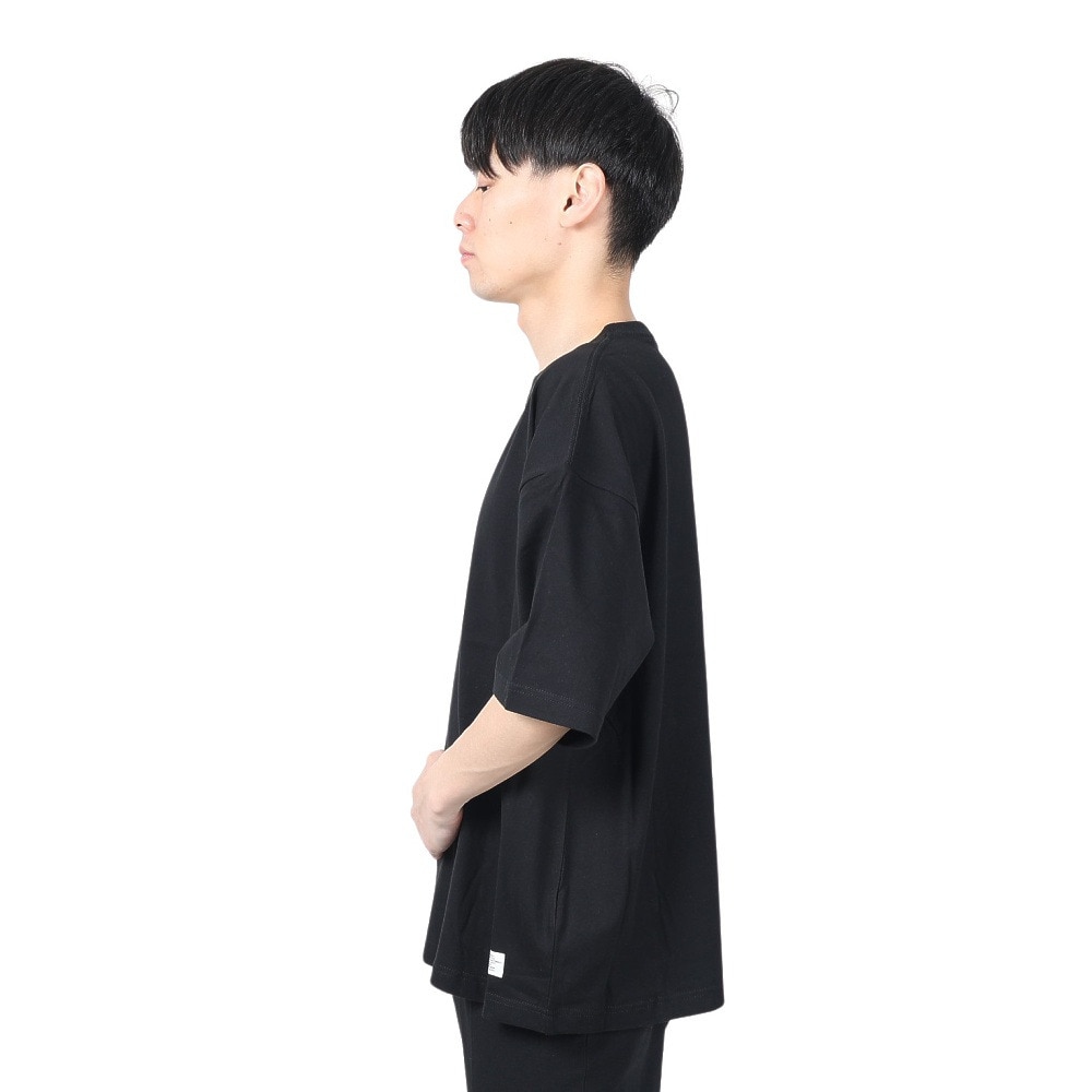 サイラス（SILAS）（メンズ）ベーシックロゴ ワイド 半袖Tシャツ 110242011014-BLACK