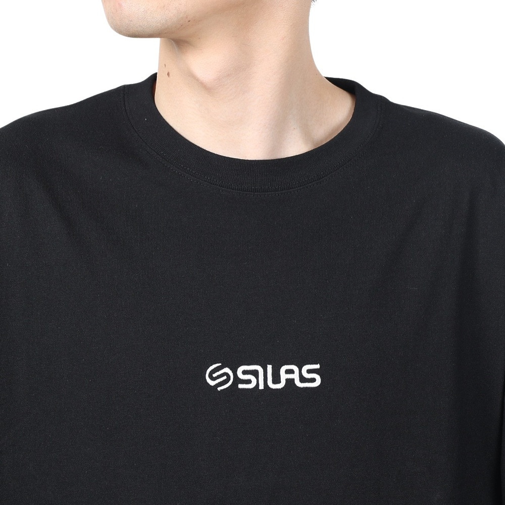 サイラス（SILAS）（メンズ）ベーシックロゴ ワイド 半袖Tシャツ 110242011014-BLACK