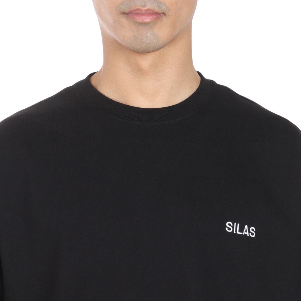 サイラス（SILAS）（メンズ）CIRCLE ロゴ ワイド ショートスリーブ Tシャツ 110242011015-BLACK