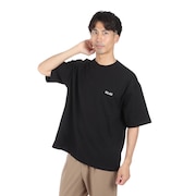 (メンズ)CIRCLE ロゴ ワイド ショートスリーブ Tシャツ 110242011015-BLACK