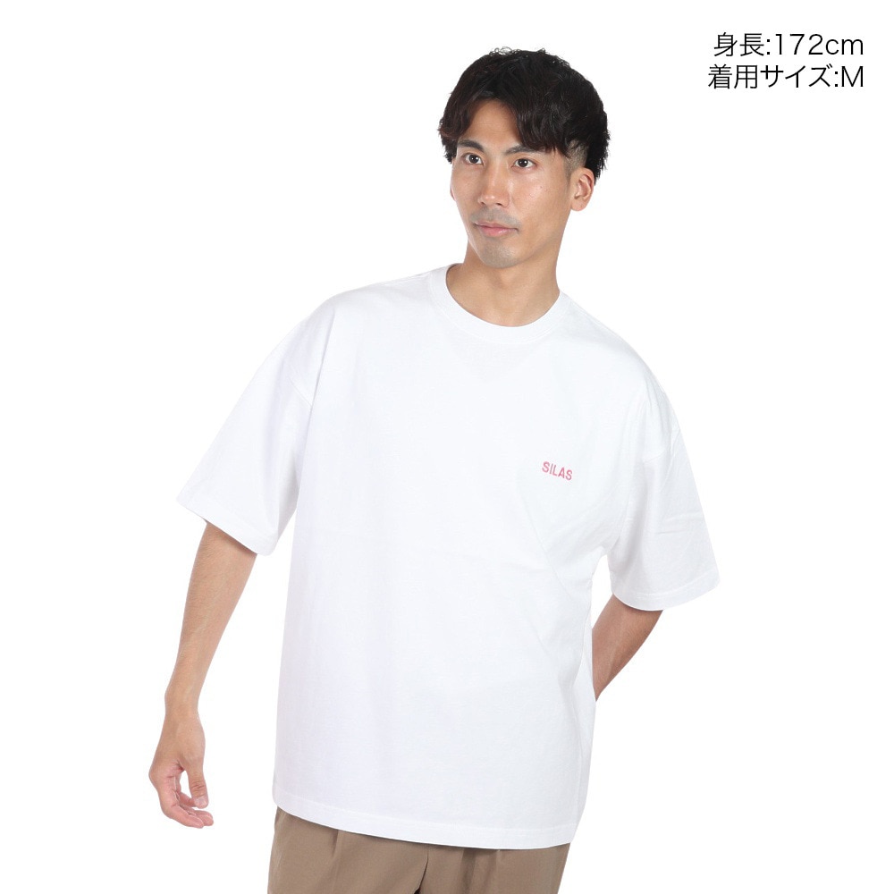 サイラス（SILAS）（メンズ）CIRCLE ロゴ ワイド ショートスリーブ Tシャツ 110242011015-PINK