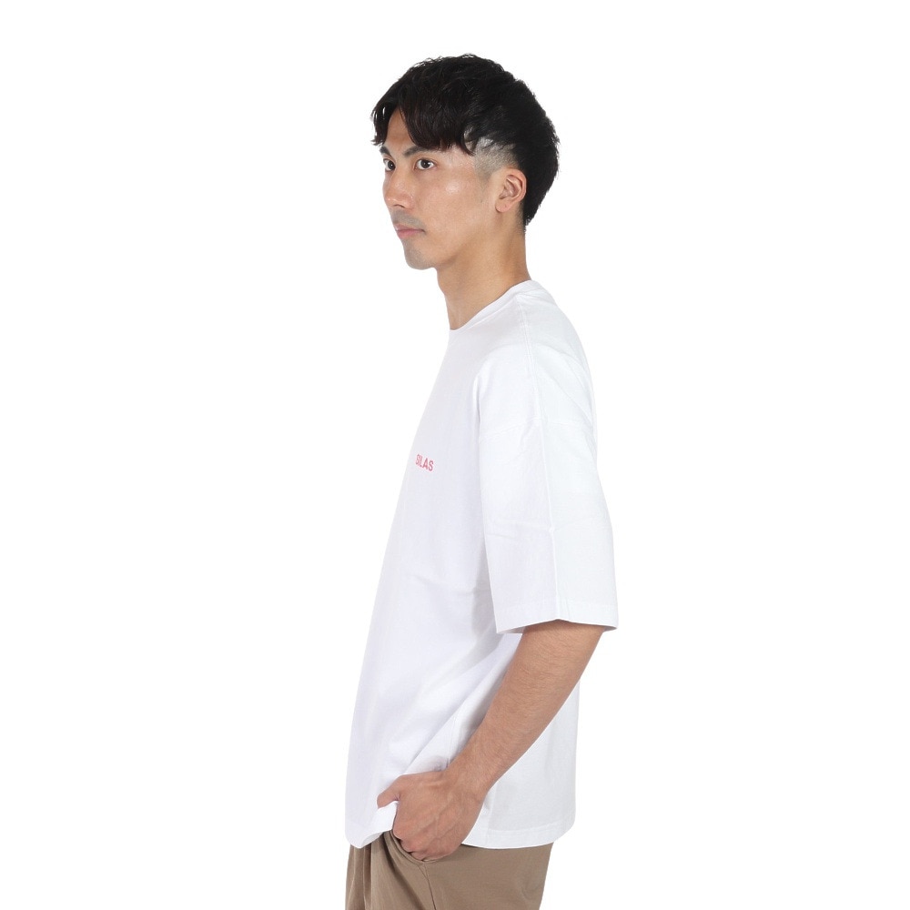 サイラス（SILAS）（メンズ）CIRCLE ロゴ ワイド ショートスリーブ Tシャツ 110242011015-PINK