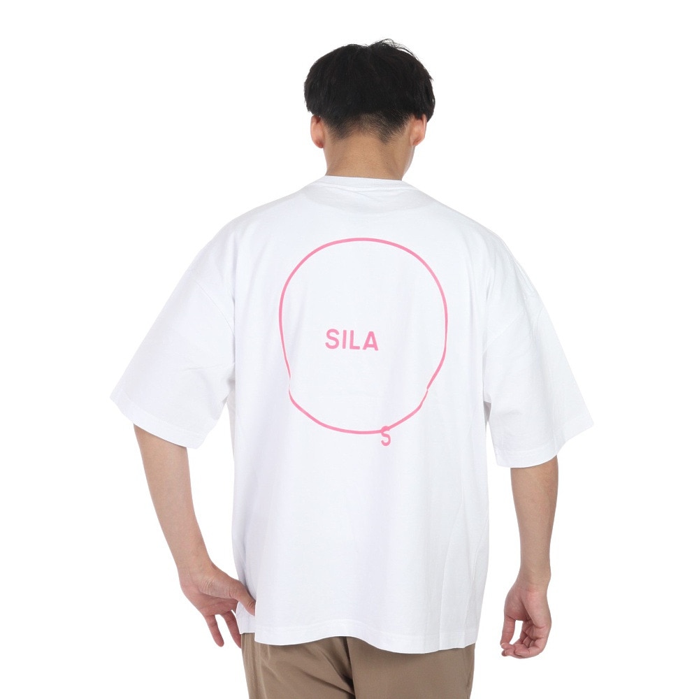 サイラス（SILAS）（メンズ）CIRCLE ロゴ ワイド ショートスリーブ Tシャツ 110242011015-PINK