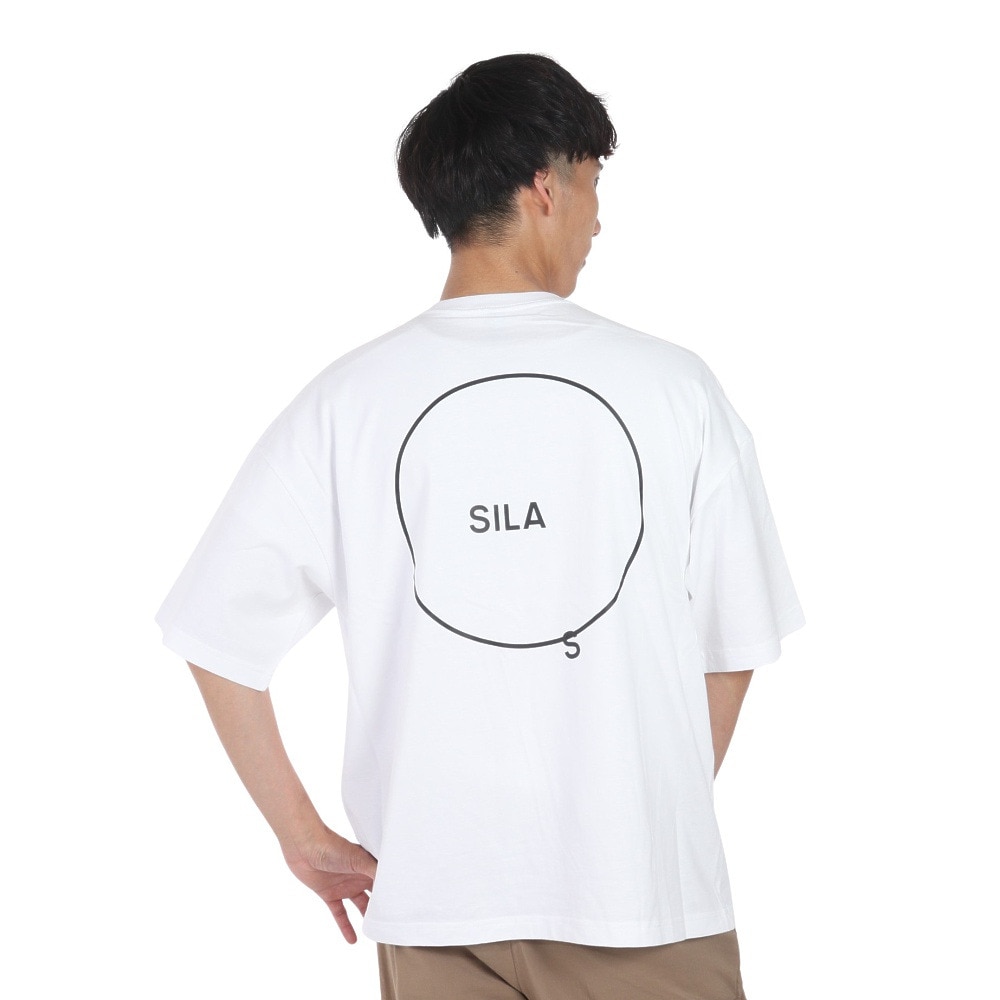 サイラス（SILAS）（メンズ）CIRCLE ロゴ ワイド ショートスリーブ Tシャツ 110242011015-WHITE