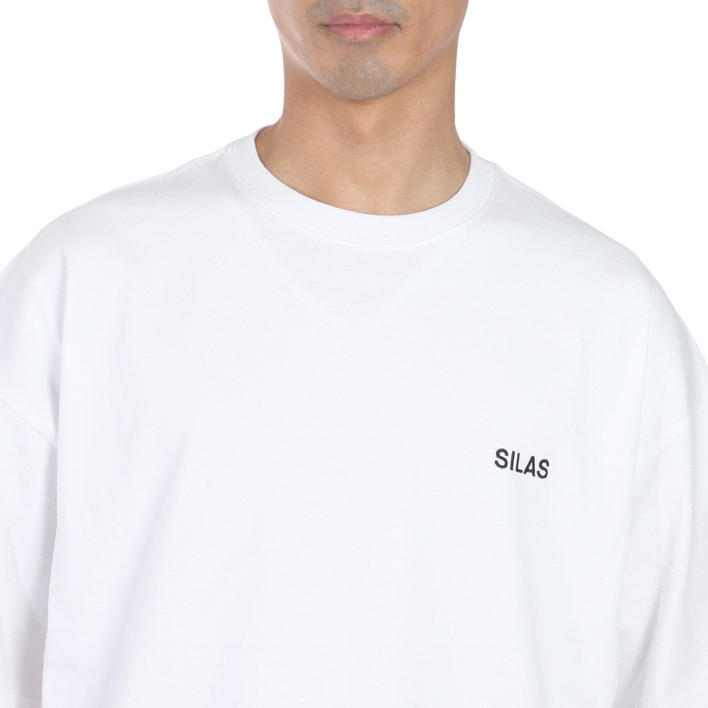 サイラス（SILAS）（メンズ）CIRCLE ロゴ ワイド ショートスリーブ Tシャツ 110242011015-WHITE