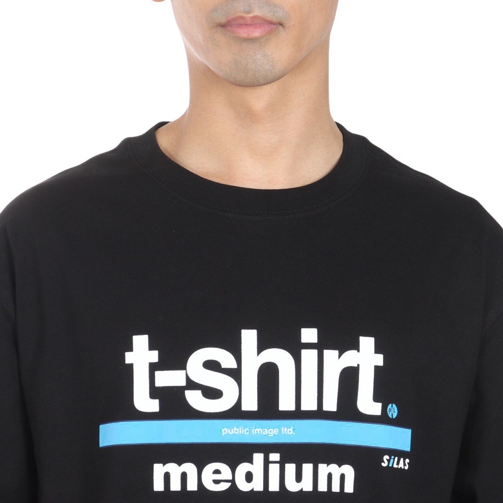 サイラス（SILAS）（メンズ）SILAS×PiL ロゴ ミディアム ショートスリーブ Tシャツ 110242011017-BLACK