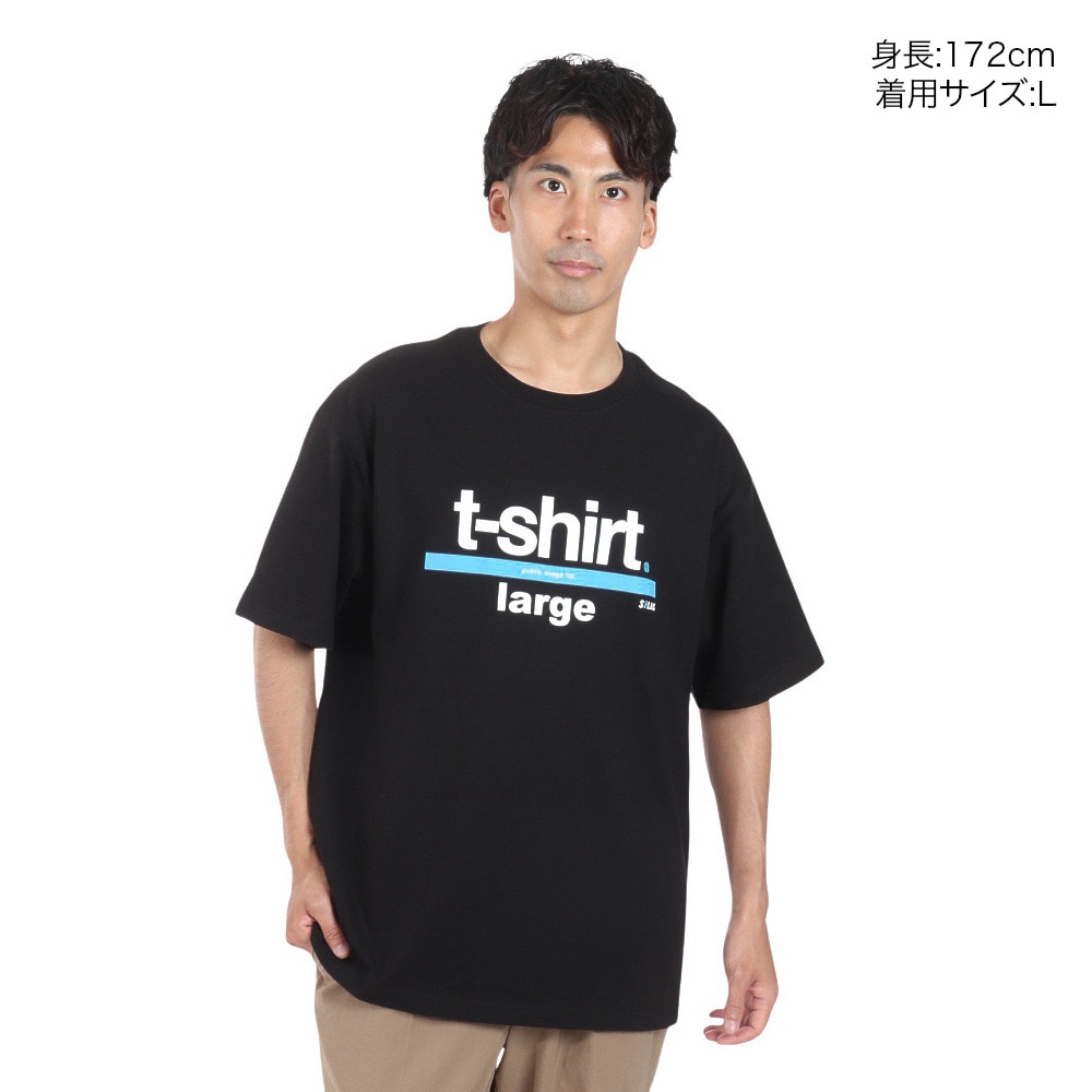 サイラス（SILAS）（メンズ）SILAS×PiL ロゴ ラージ ショートスリーブ Tシャツ 110242011018-BLACK