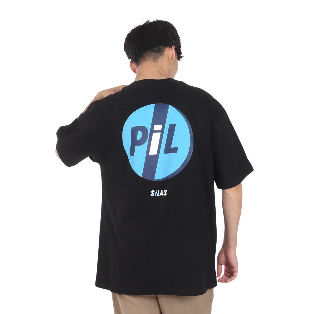 サイラス（SILAS）（メンズ）SILAS×PiL ロゴ ラージ ショートスリーブ Tシャツ 110242011018-BLACK