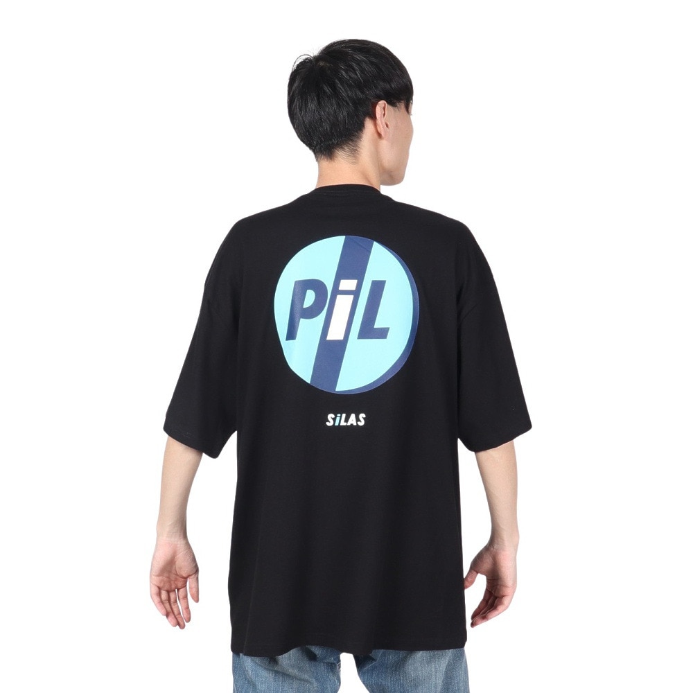 サイラス（SILAS）（メンズ）SILAS×PiL ロゴ X-LARGE ショートスリーブ Tシャツ 110242011019-BLACK