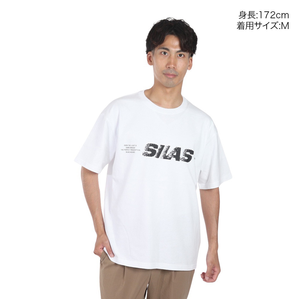 サイラス（SILAS）（メンズ）DEFECTIVE PIXEL ショートスリーブ Tシャツ 110242011034-WHITE