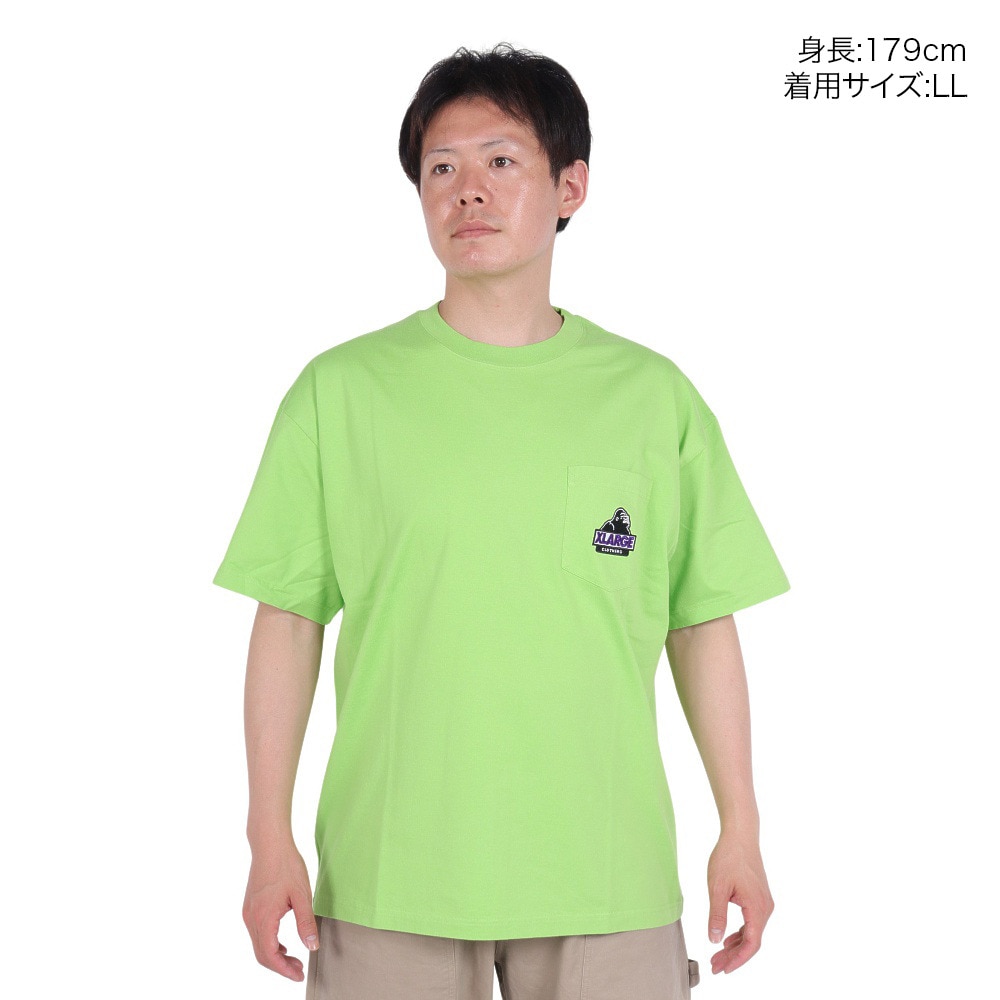 エクストララージ（XLARGE）（メンズ）SLANTED OG ショートスリーブ ポケット Tシャツ 101242011004-GREEN