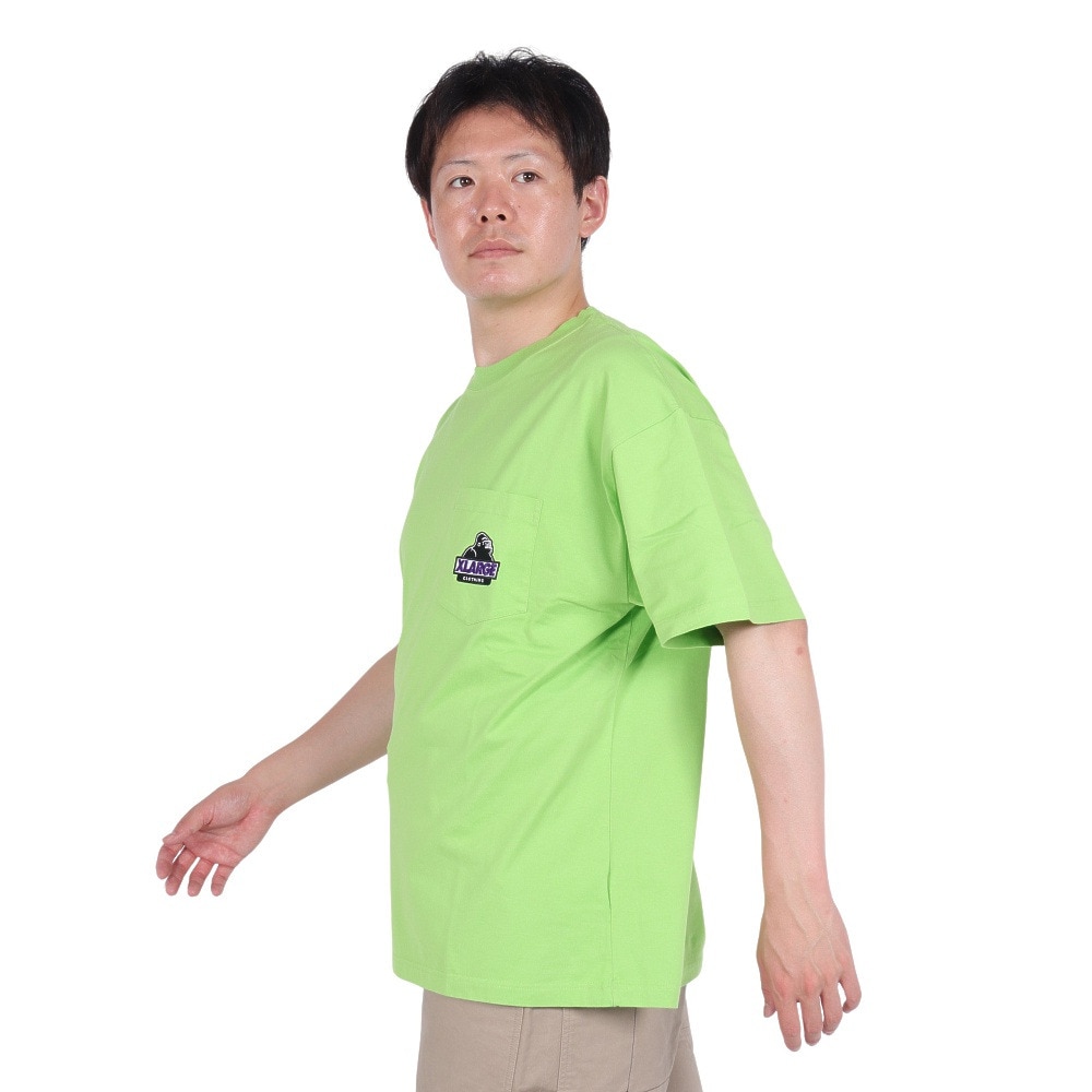 エクストララージ（XLARGE）（メンズ）SLANTED OG ショートスリーブ ポケット Tシャツ 101242011004-GREEN