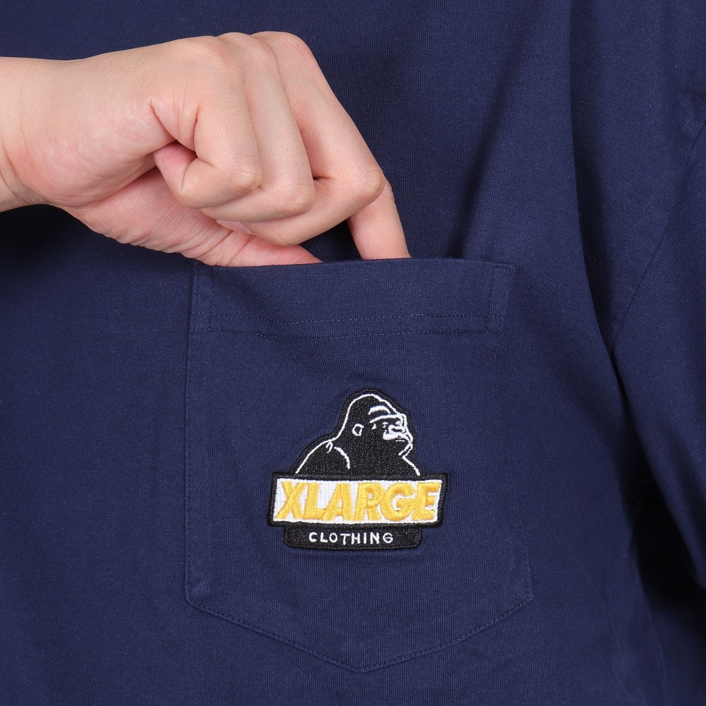 エクストララージ（XLARGE）（メンズ）SLANTED OG ショートスリーブ ポケット Tシャツ 101242011004-NAVY