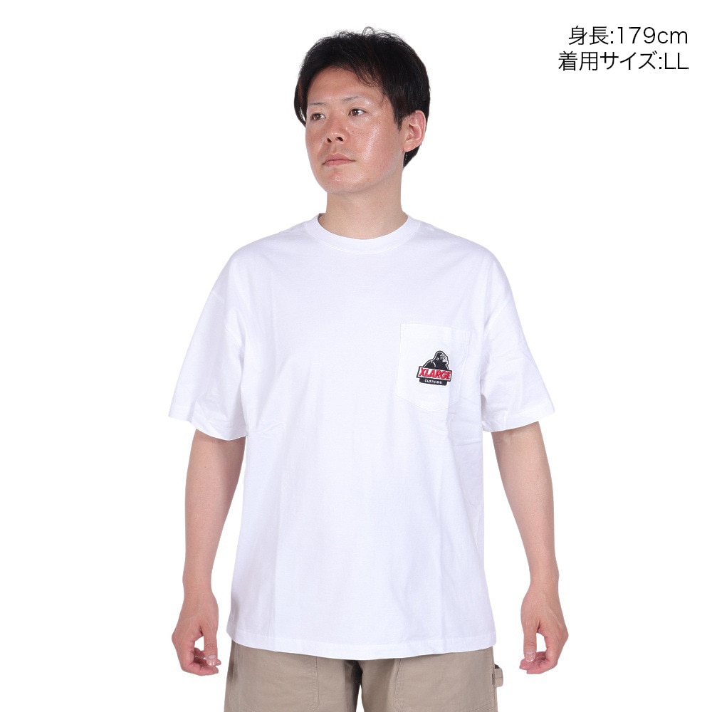 エクストララージ（XLARGE）（メンズ）SLANTED OG ショートスリーブ ポケット Tシャツ 101242011004-WHITE