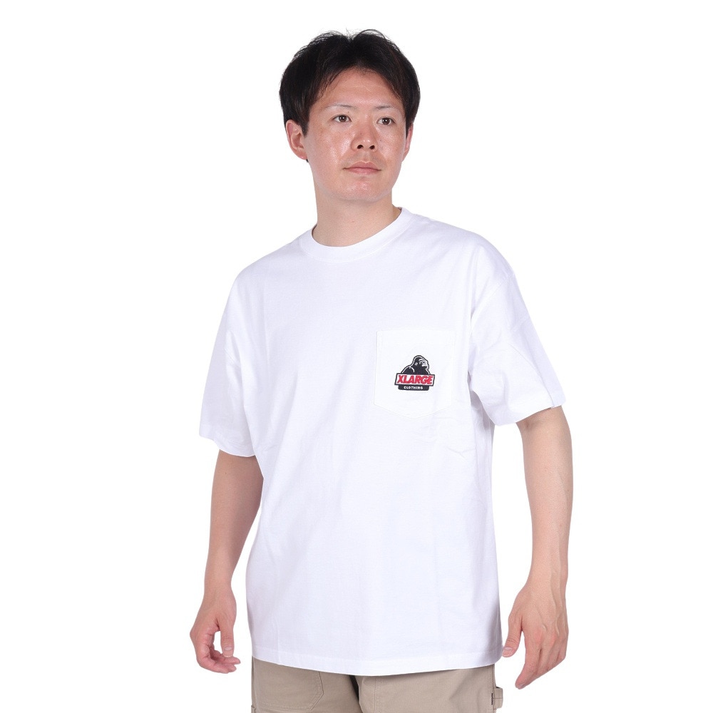 エクストララージ（XLARGE）（メンズ）SLANTED OG ショートスリーブ ポケット Tシャツ 101242011004-WHITE