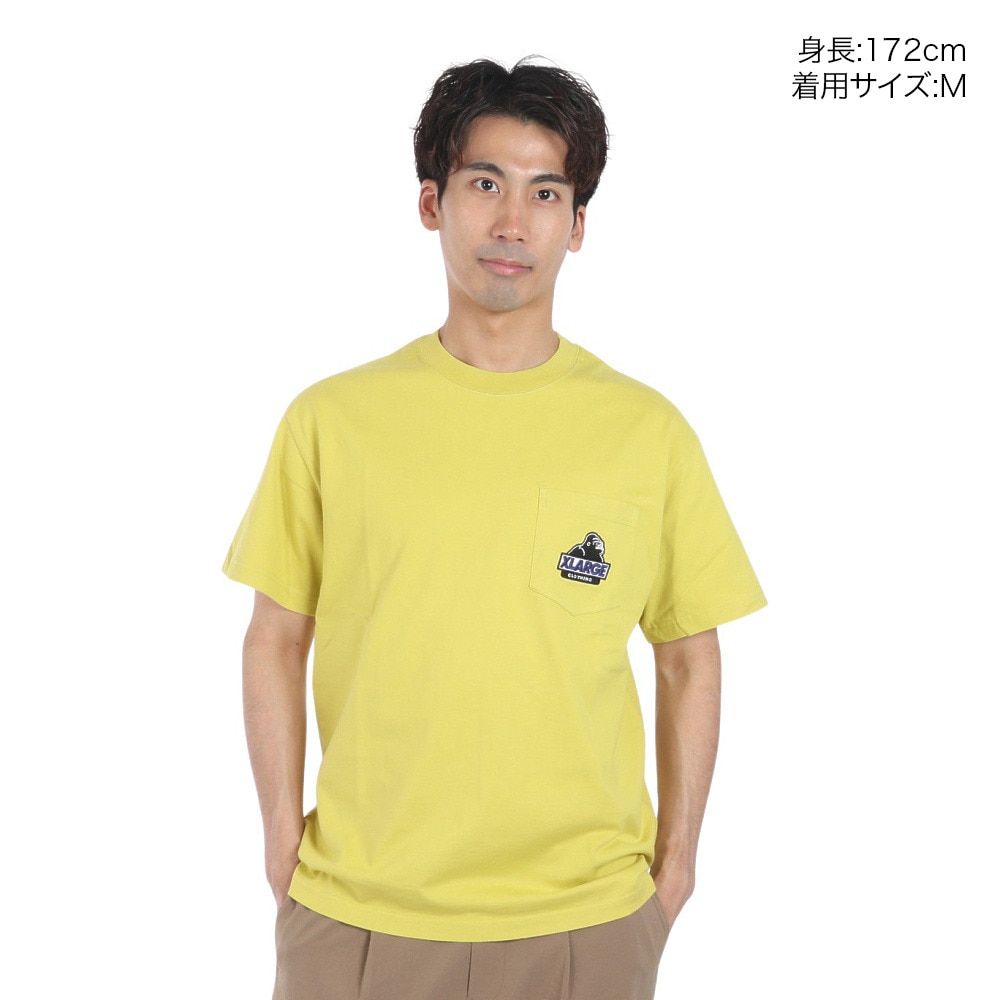 エクストララージ（XLARGE）（メンズ）SLANTED OG ショートスリーブ ポケット Tシャツ 101242011004-YELLOW