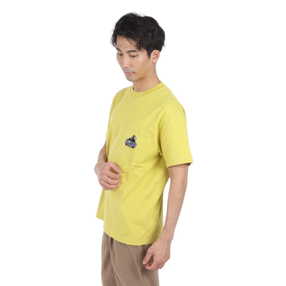 エクストララージ（XLARGE）（メンズ）SLANTED OG ショートスリーブ ポケット Tシャツ 101242011004-YELLOW
