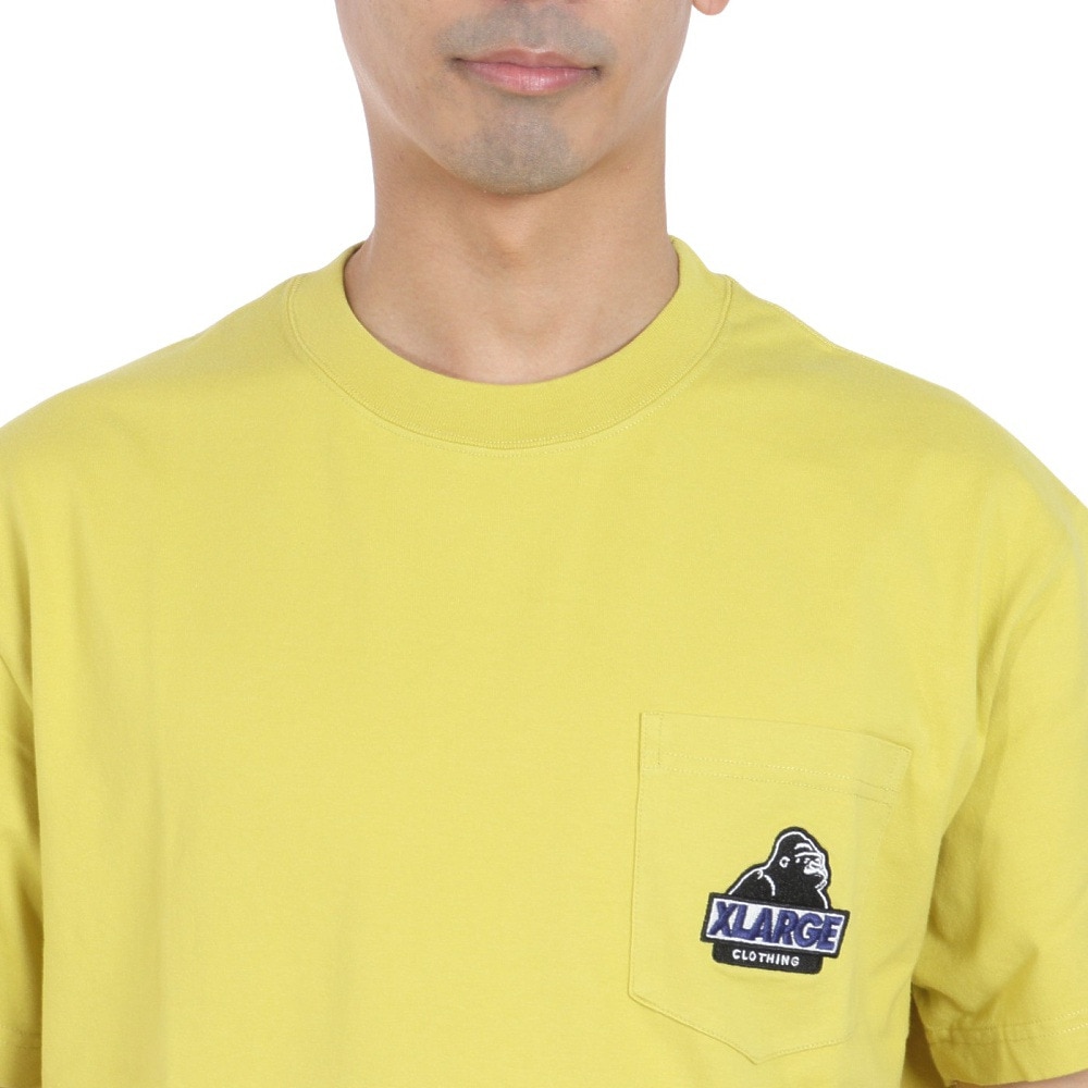 エクストララージ（XLARGE）（メンズ）SLANTED OG ショートスリーブ ポケット Tシャツ 101242011004-YELLOW