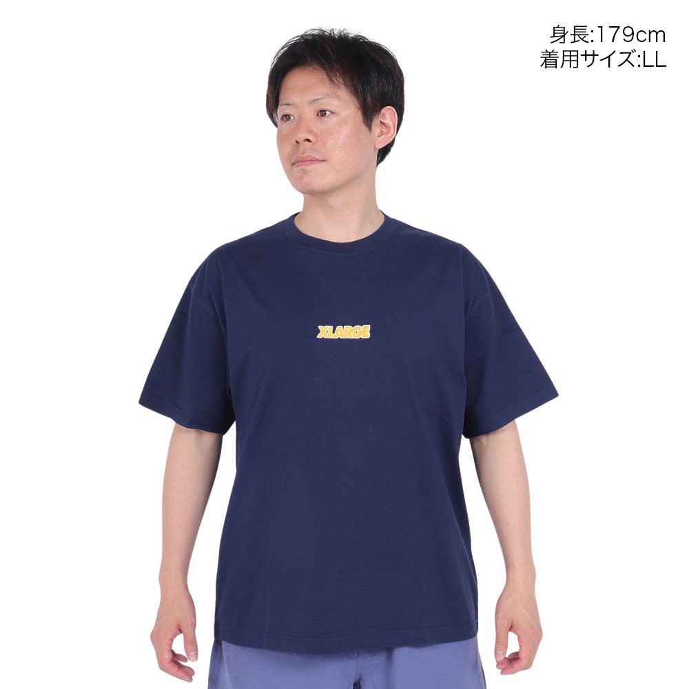 エクストララージ（XLARGE）（メンズ）スタンダード ロゴ ショートスリーブ Tシャツ 101242011006-NAVY