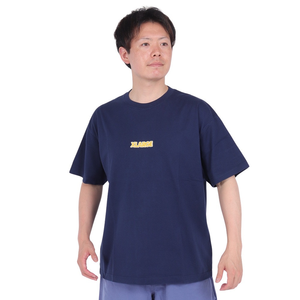 エクストララージ（XLARGE）（メンズ）スタンダード ロゴ ショートスリーブ Tシャツ 101242011006-NAVY