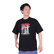(メンズ)CITIES ショートスリーブ Tシャツ 101242011017-BLACK