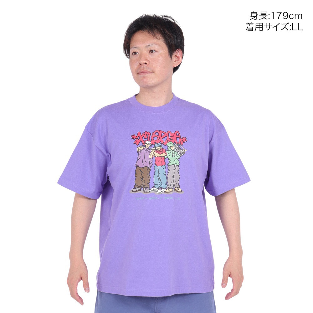 エクストララージ（XLARGE）（メンズ）CITIES ショートスリーブ Tシャツ 101242011017-LtPURPLE