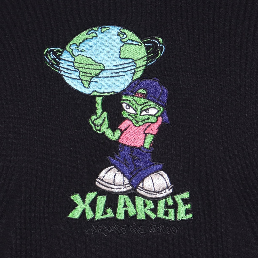 エクストララージ（XLARGE）（メンズ）AROUND THE WORLD ロゴ ショートスリーブ Tシャツ 101242011018-BLACK