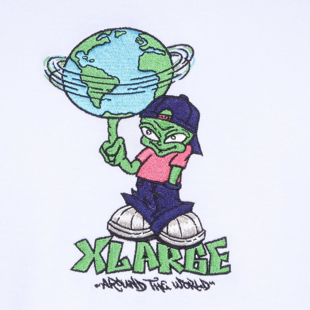 エクストララージ（XLARGE）（メンズ）AROUND THE WORLD ロゴ ショートスリーブ Tシャツ 101242011018-WHITE