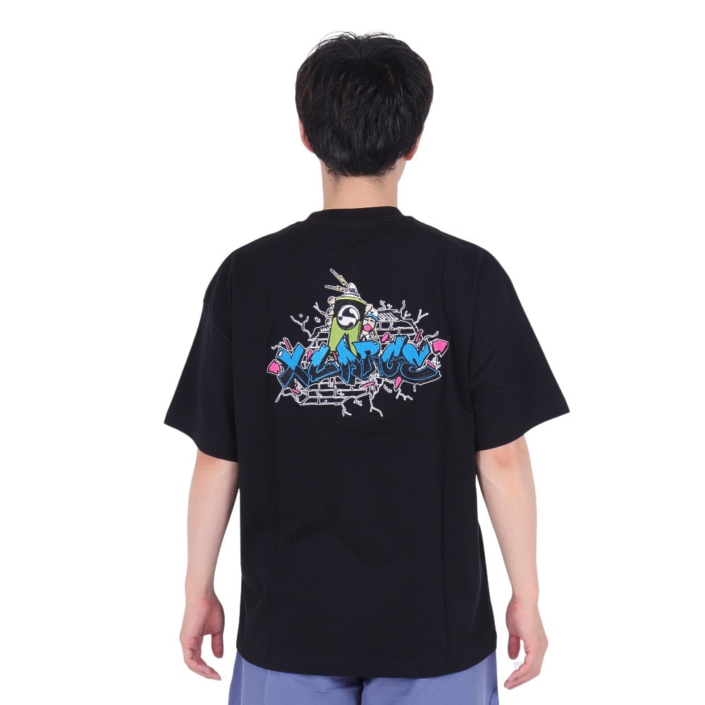 エクストララージ（XLARGE）（メンズ）AEROSOL GAFFITI ショートスリーブ Tシャツ 101242011032-BLACK