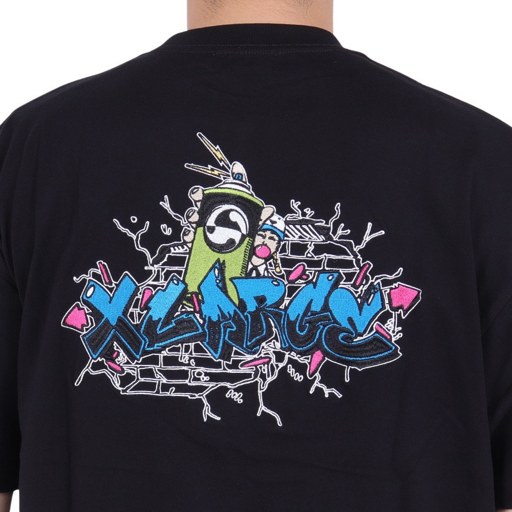 エクストララージ（XLARGE）（メンズ）AEROSOL GAFFITI ショートスリーブ Tシャツ 101242011032-BLACK