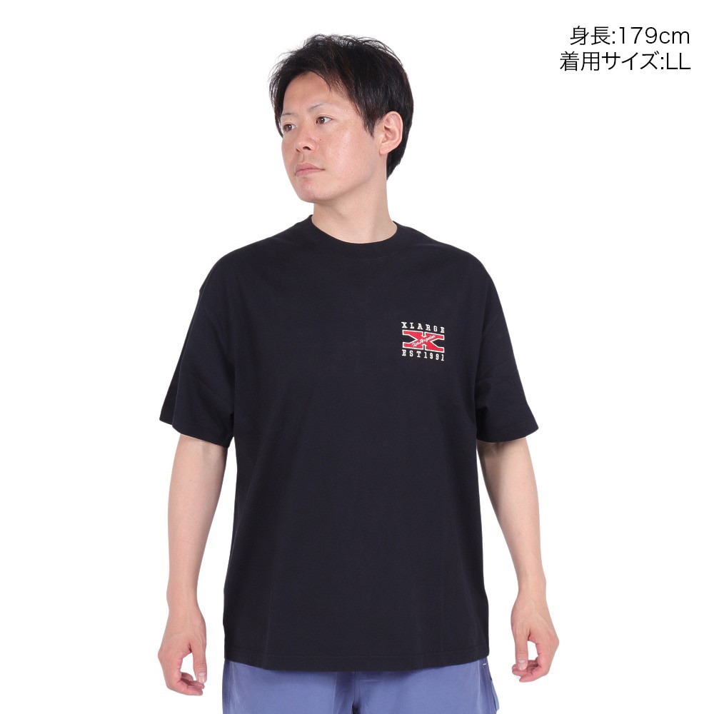 エクストララージ（XLARGE）（メンズ）ロゴ ショートスリーブ Tシャツ 101242011033-BLACK