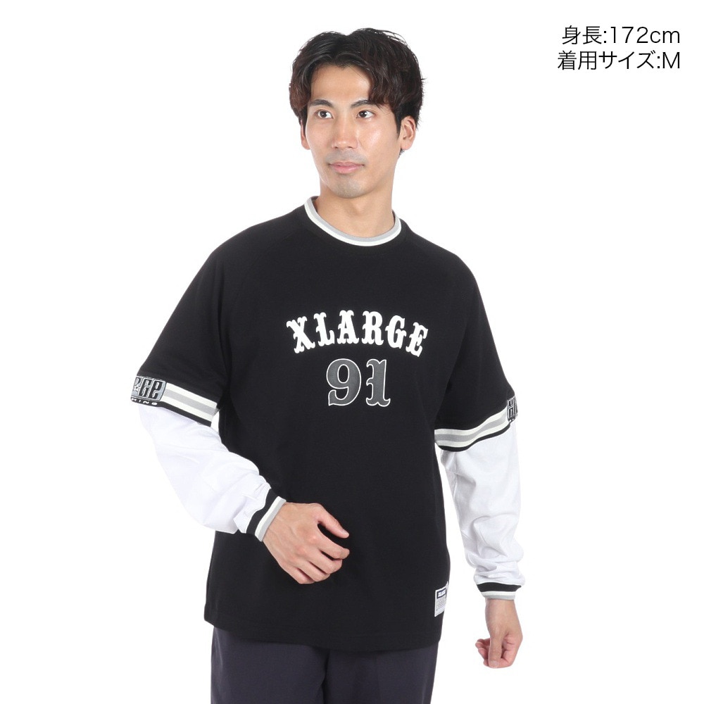 エクストララージ（XLARGE）（メンズ）91 LAYERD 長袖シャツ 101242011035-BLACK