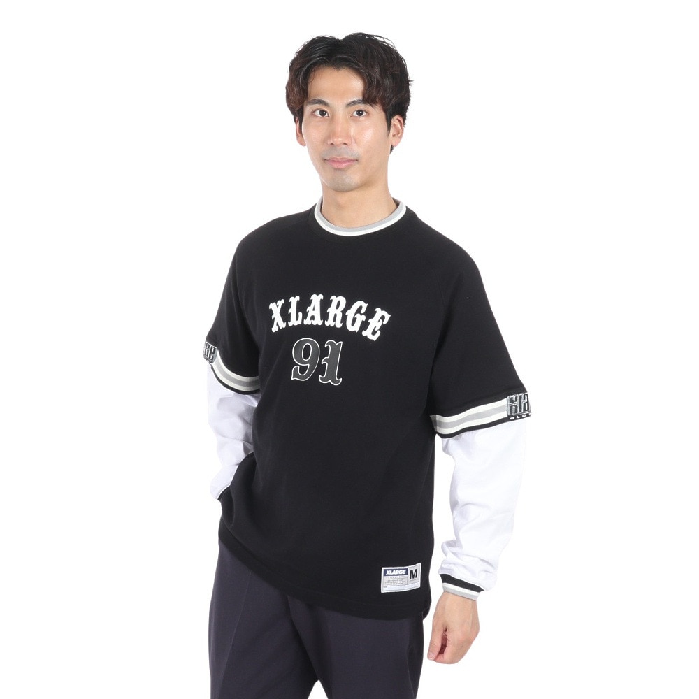 エクストララージ（XLARGE）（メンズ）91 LAYERD 長袖シャツ 101242011035-BLACK