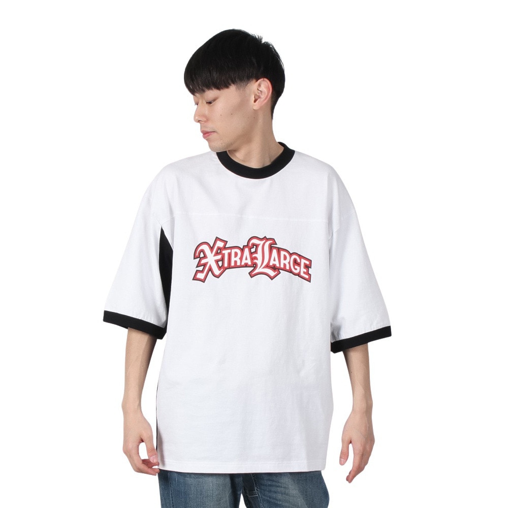 エクストララージ（XLARGE）（メンズ）ロゴ 2TONE 半袖Tシャツ 101242011036-WHITE