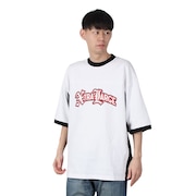 (メンズ)ロゴ 2TONE 半袖Tシャツ 101242011036-WHITE