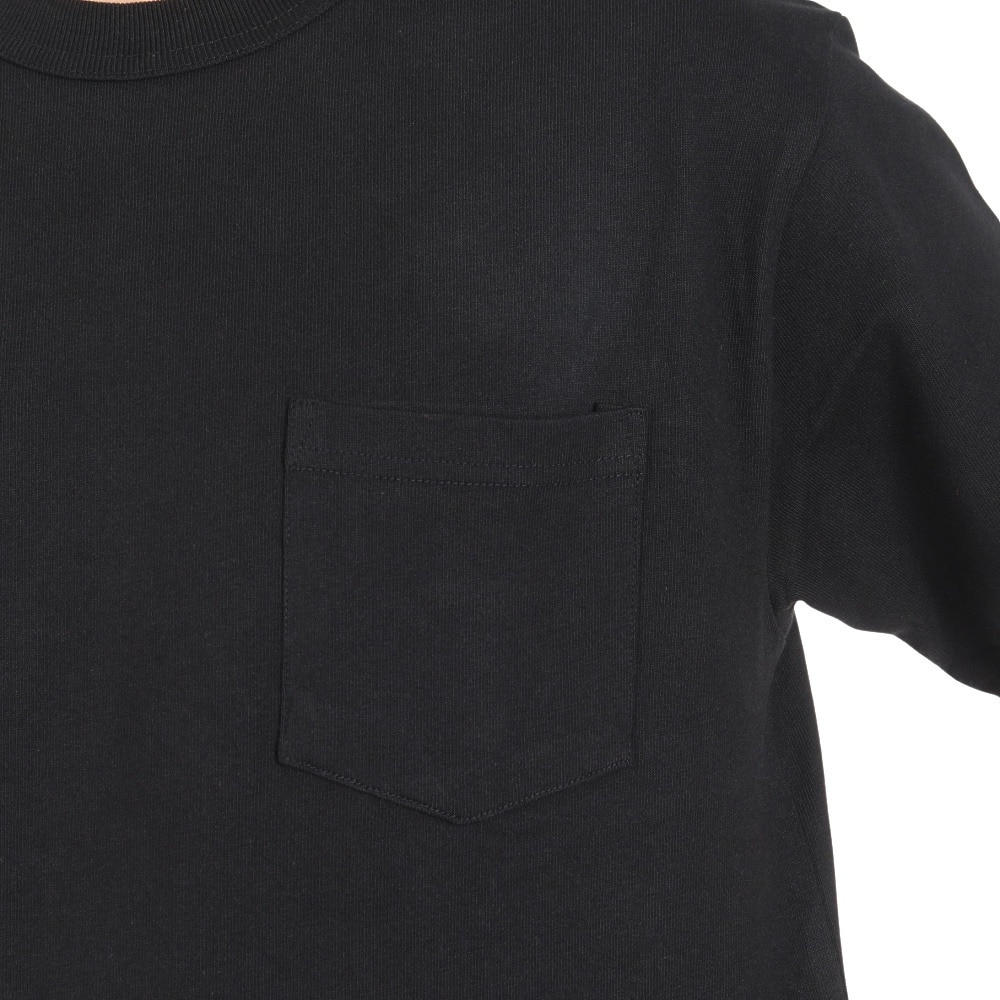 ヘルスニット（Healthknit）（メンズ）マックスウェイト クルーネック 半袖 ポケットTシャツ 51021 BLK