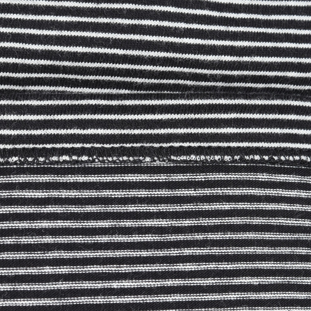 ヘルスニット（Healthknit）（メンズ）ナローボーダー ワイド クルーネック 半袖Tシャツ 51033 BLK/NAT