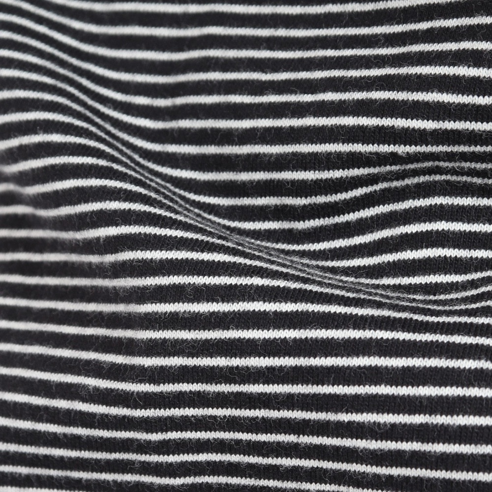 ヘルスニット（Healthknit）（メンズ）ナローボーダー ワイド クルーネック 半袖Tシャツ 51033 BLK/NAT