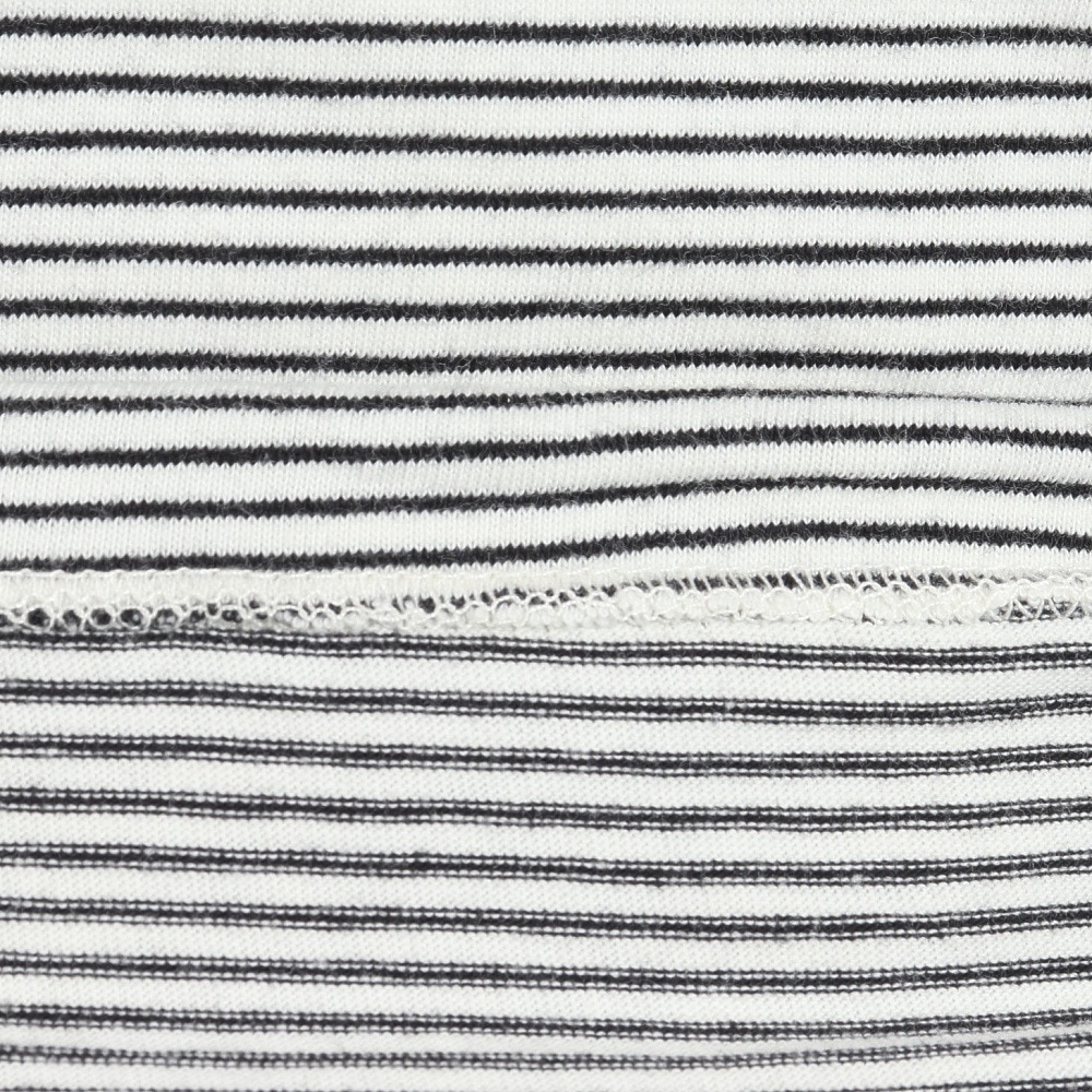 ヘルスニット（Healthknit）（メンズ）ナローボーダー ワイド クルーネック 半袖Tシャツ 51033 NAT/BLK