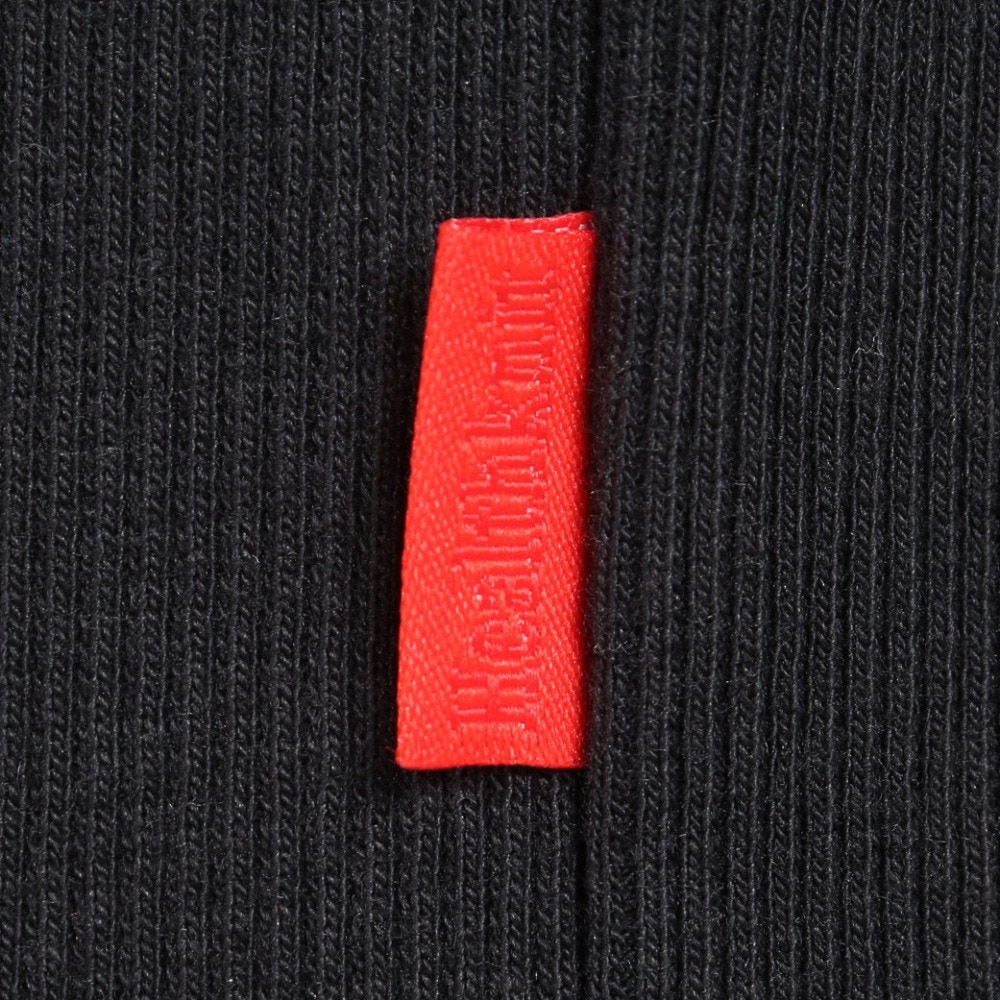 ヘルスニット（Healthknit）（メンズ）ヘビーウェイトリブ ヘンリーネック 半袖Tシャツ 53016 BLK