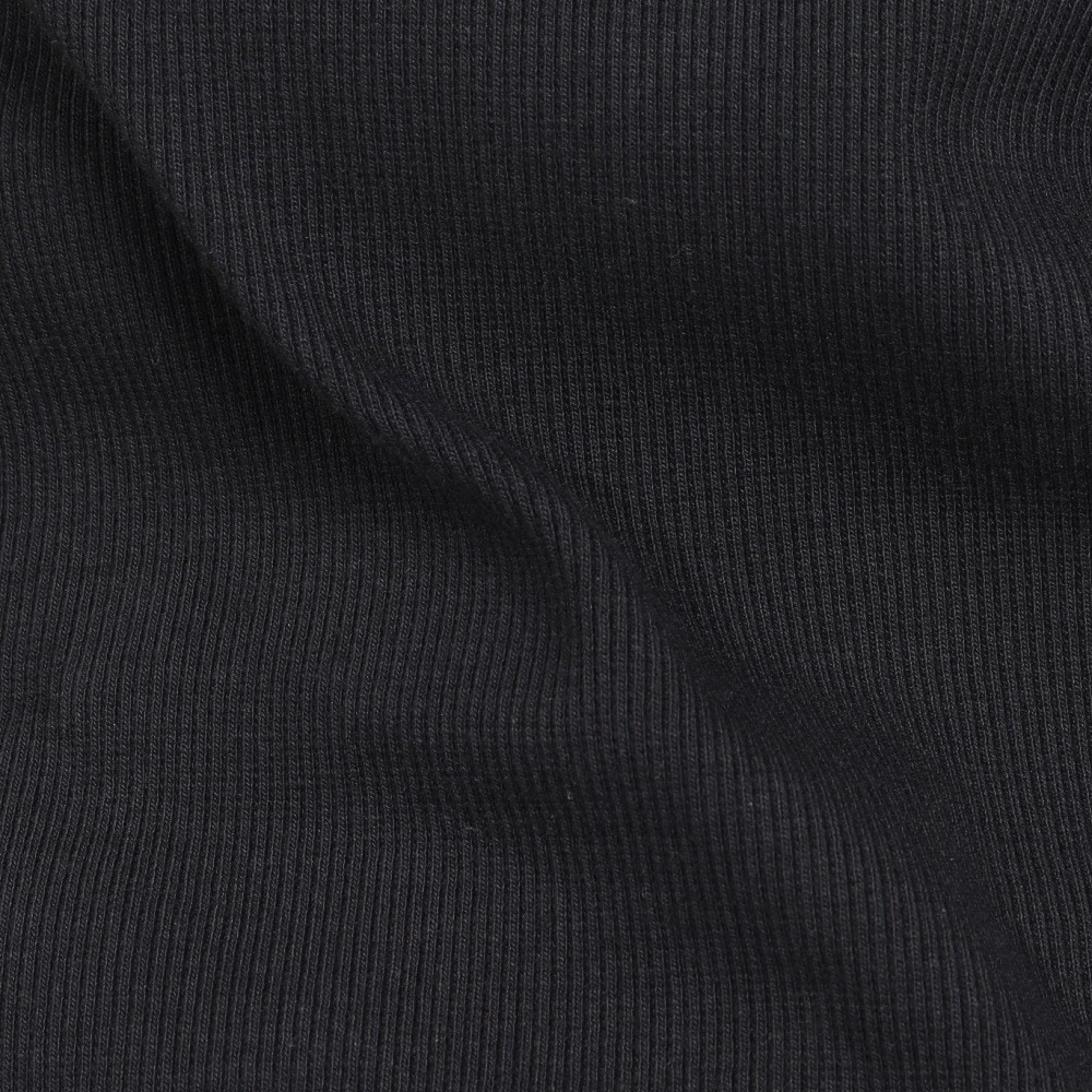 ヘルスニット（Healthknit）（メンズ）ヘビーウェイトリブ ヘンリーネック 半袖Tシャツ 53016 BLK