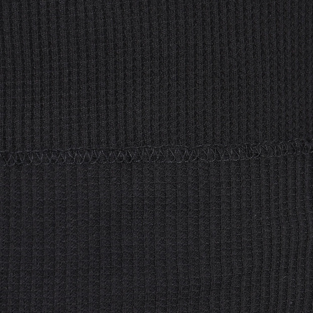 ヘルスニット（Healthknit）（メンズ、レディース）ベーシックワッフル ヘンリーネック 半袖Tシャツ 601S BLK