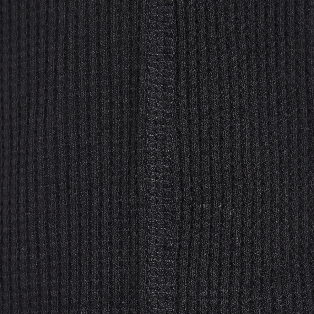 ヘルスニット（Healthknit）（メンズ、レディース）ベーシックワッフル ヘンリーネック 半袖Tシャツ 601S BLK