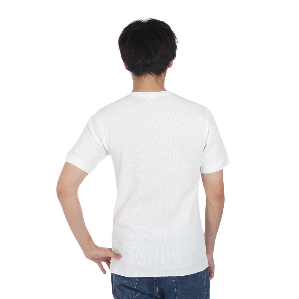 ヘルスニット（Healthknit）（メンズ、レディース）ベーシックワッフル ヘンリーネック 半袖Tシャツ 601S OFF